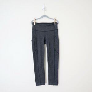 Lululemon Size 2 Speed Tight IV Giant Herringbone Gray Crop Leggings